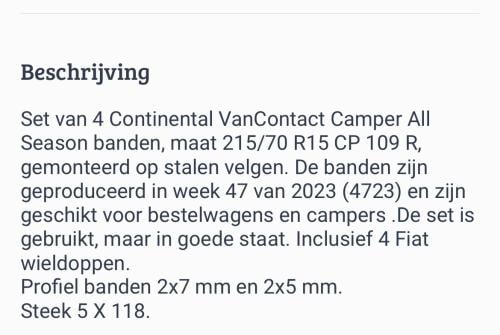 Te koop velgen fiat ducato