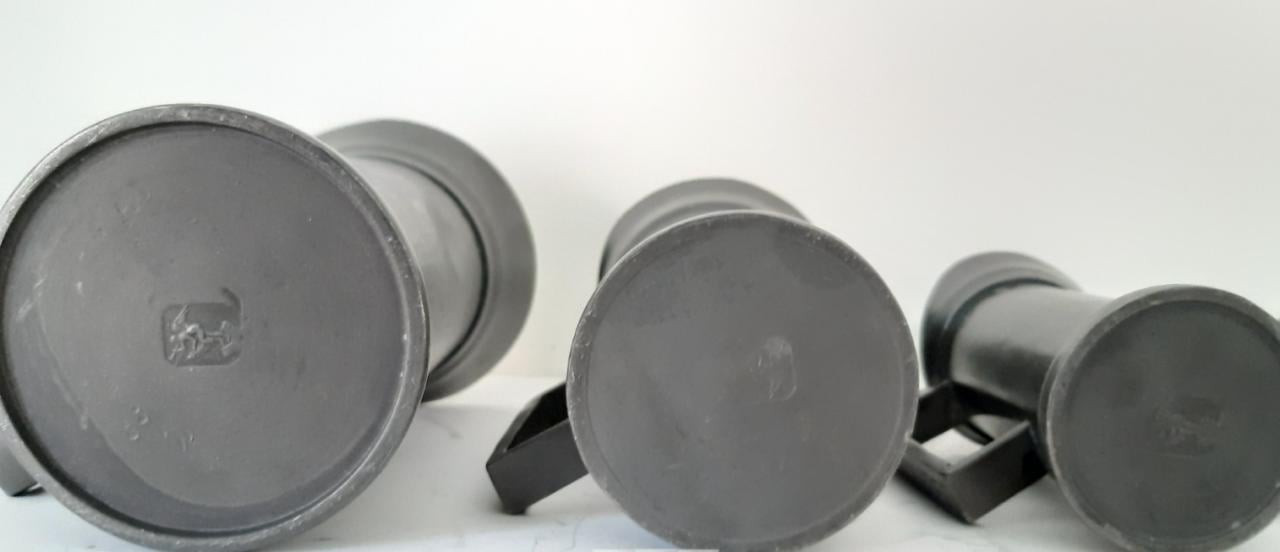 5 tinnen maatkannetjes