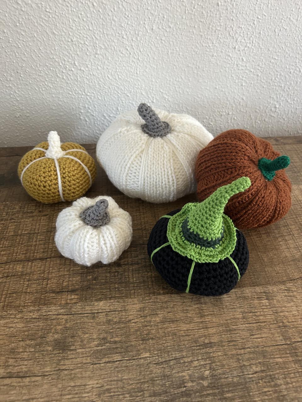 3x Pompoenen set