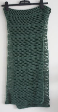 Groene gebreide sjaal