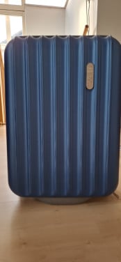 Blauwe koffer handbagage