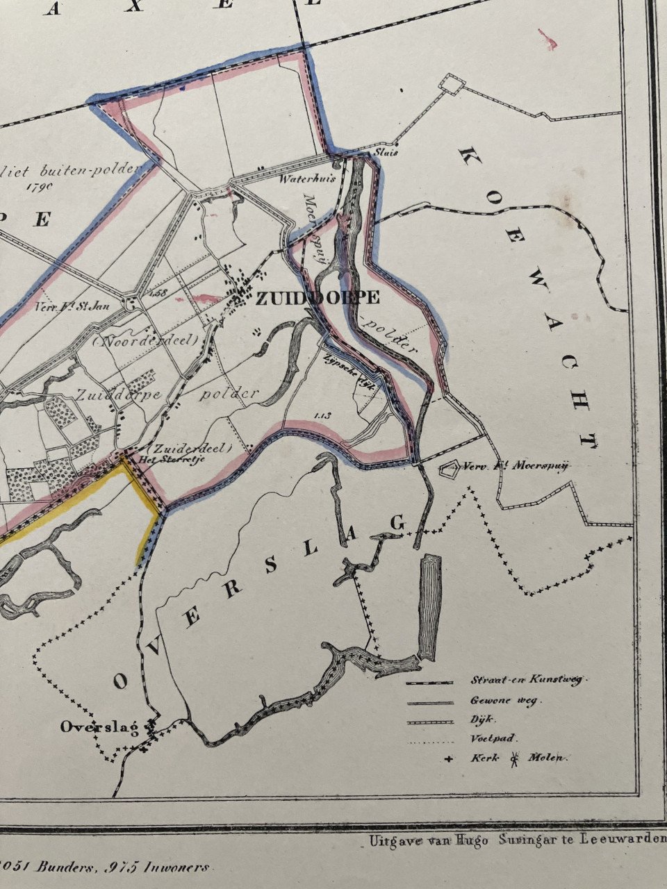 Topografische kaart Zuiddorpe