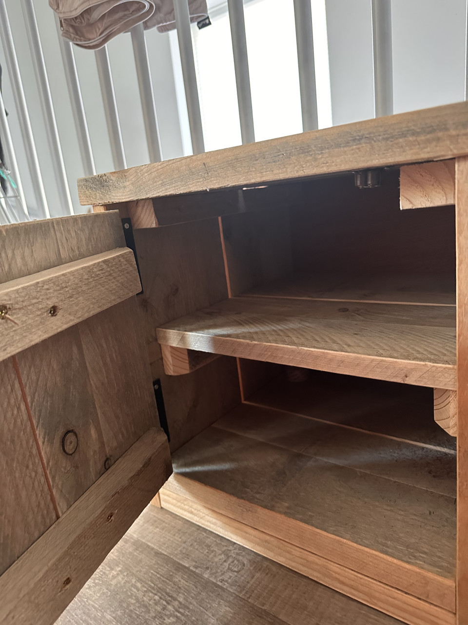 Steigerhouten bed, perfecte staat
