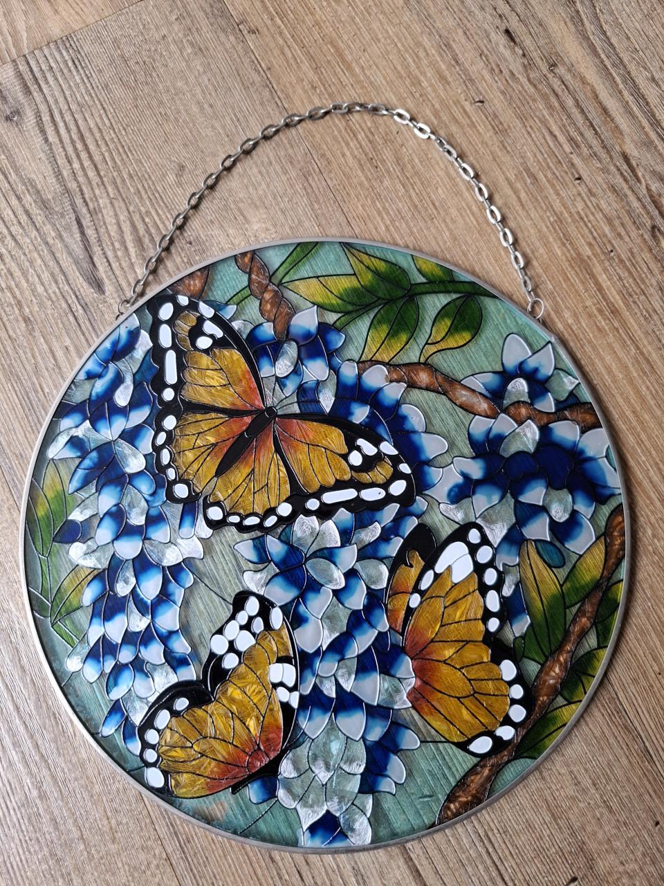 Glas in lood vlinders