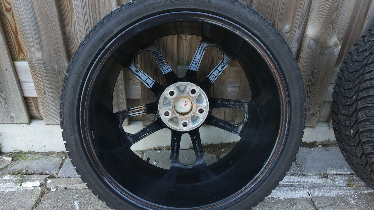19 Inch Black ABT AUDI Winter Velgenset Hankook Evo-3