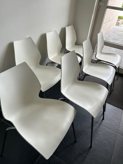 Kartell Maui stoelen wit 7 stuks