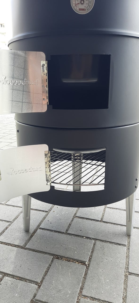 Rookoven 3in1, bbq, thermometer & ventilatiegat, barbecue rookton: ∅ 40 cm.