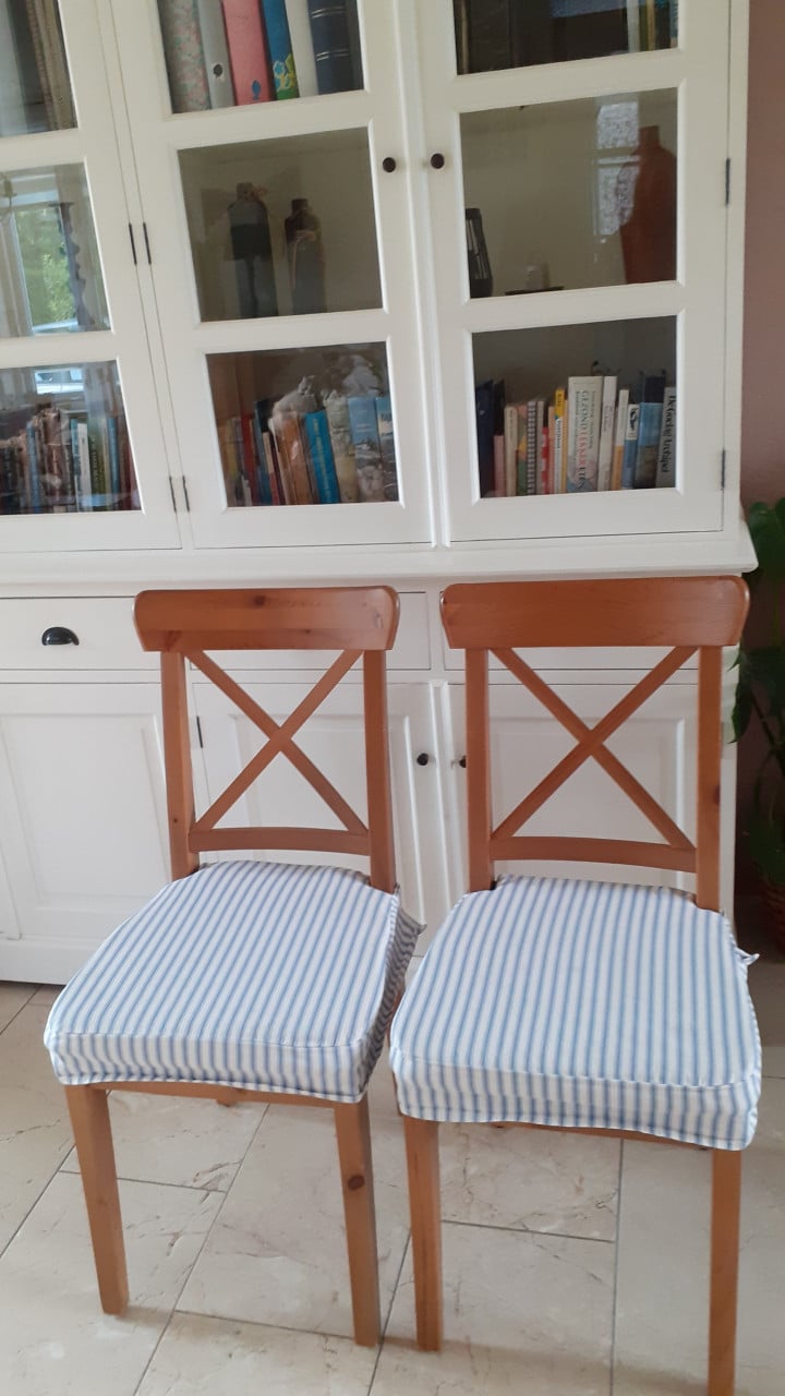 Stoelen,  ikea ingolf antiekbeits