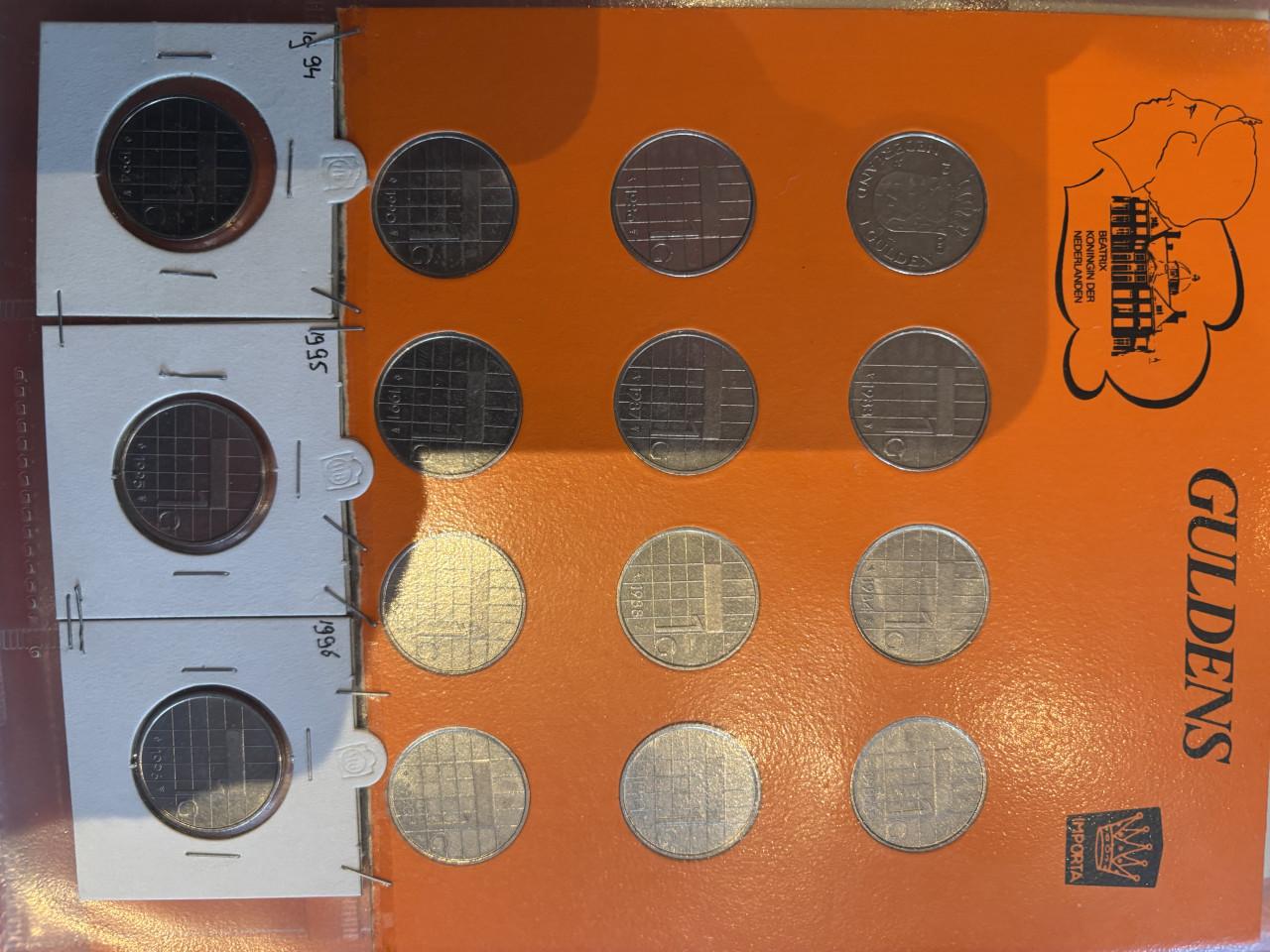 Map Nederlandse munten Beatrix van 1980 tot 2001