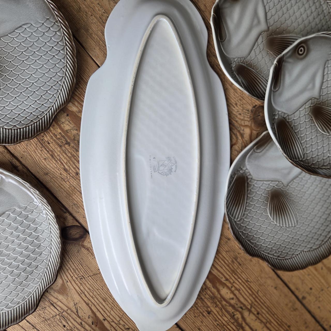 Salins vintage visservies uit Frankrijk