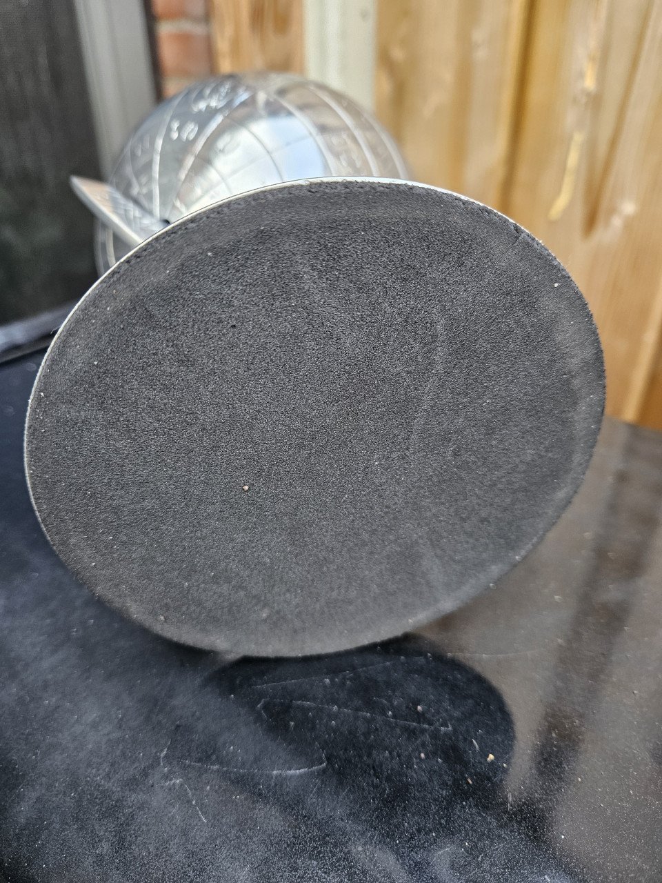 Prachtige vintage aluminium wereldbol zware kwaliteit...