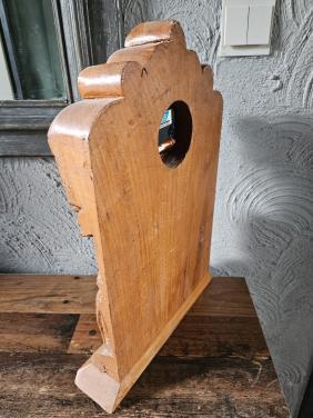 Unieke antieke handgesneden houten klok met olifanten