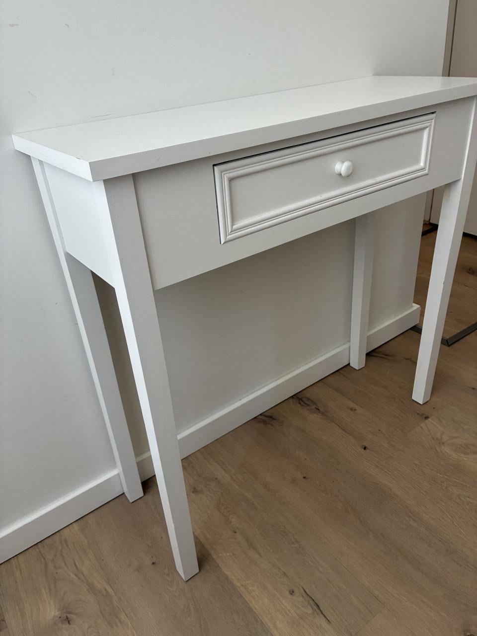 Zijtafeltje, wit. 80x20x78