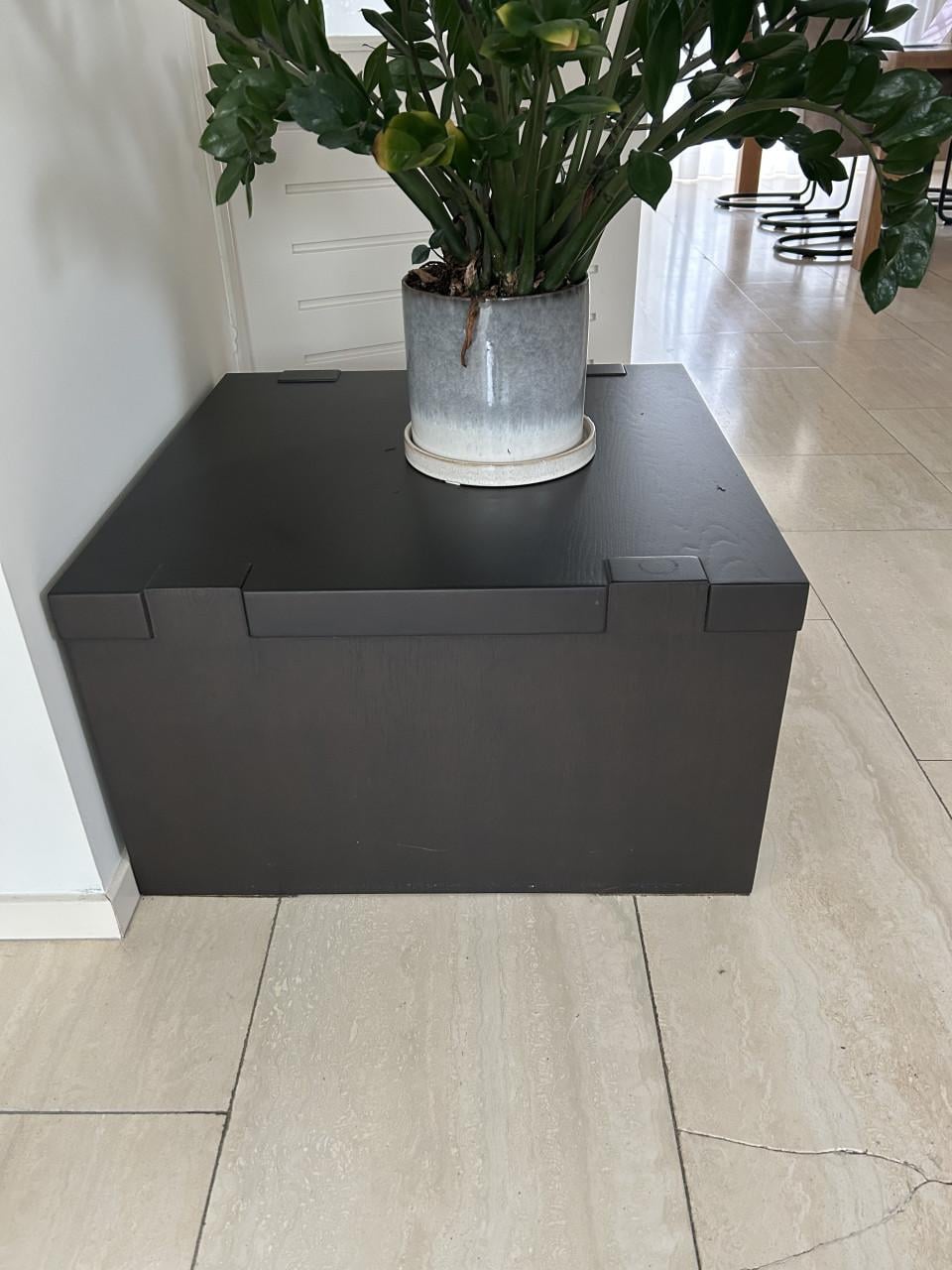 Mooi zwart eiken bijzettafel