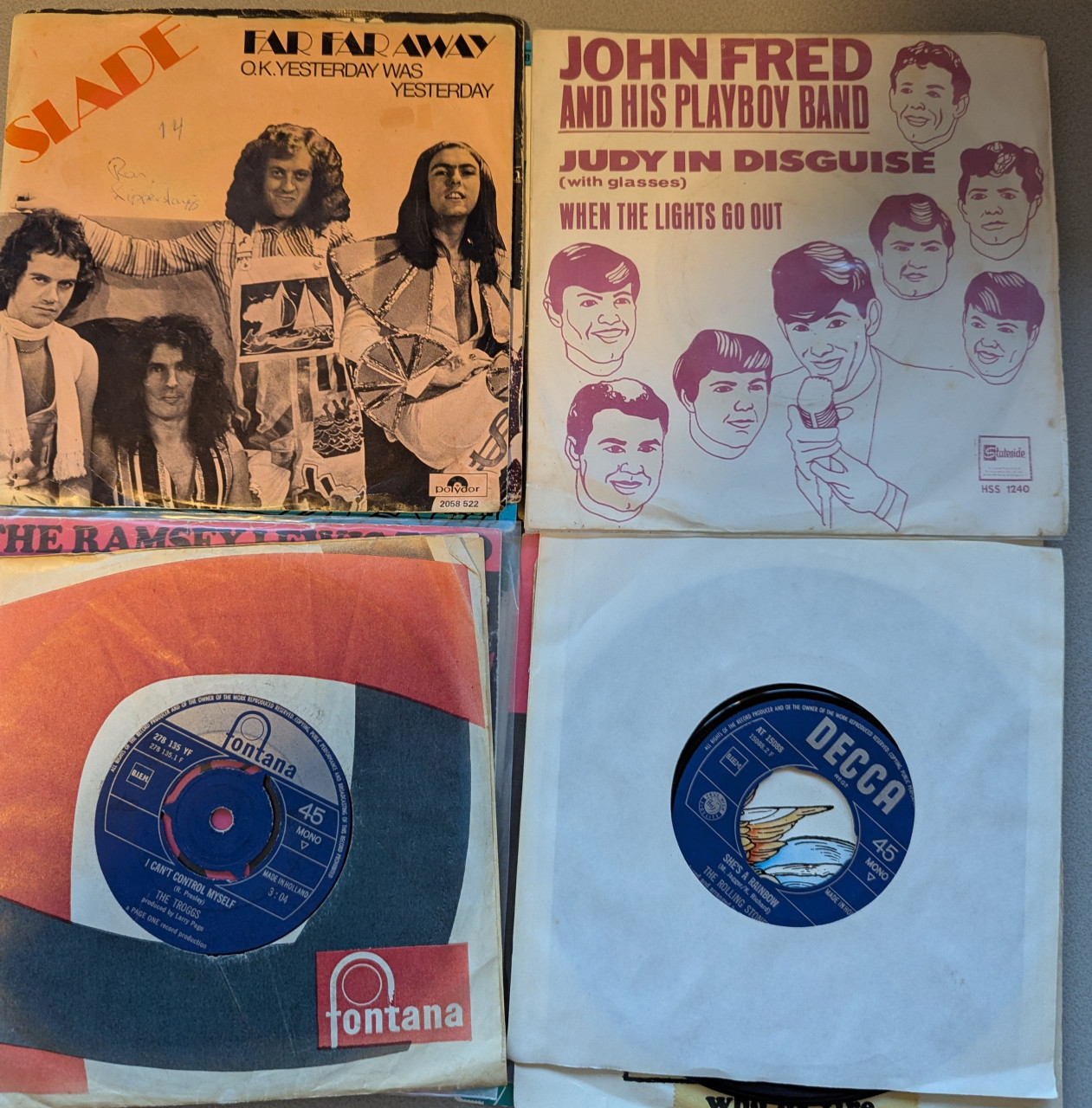 Partijtje Jukebox vinyl singles ( 16 stuks )