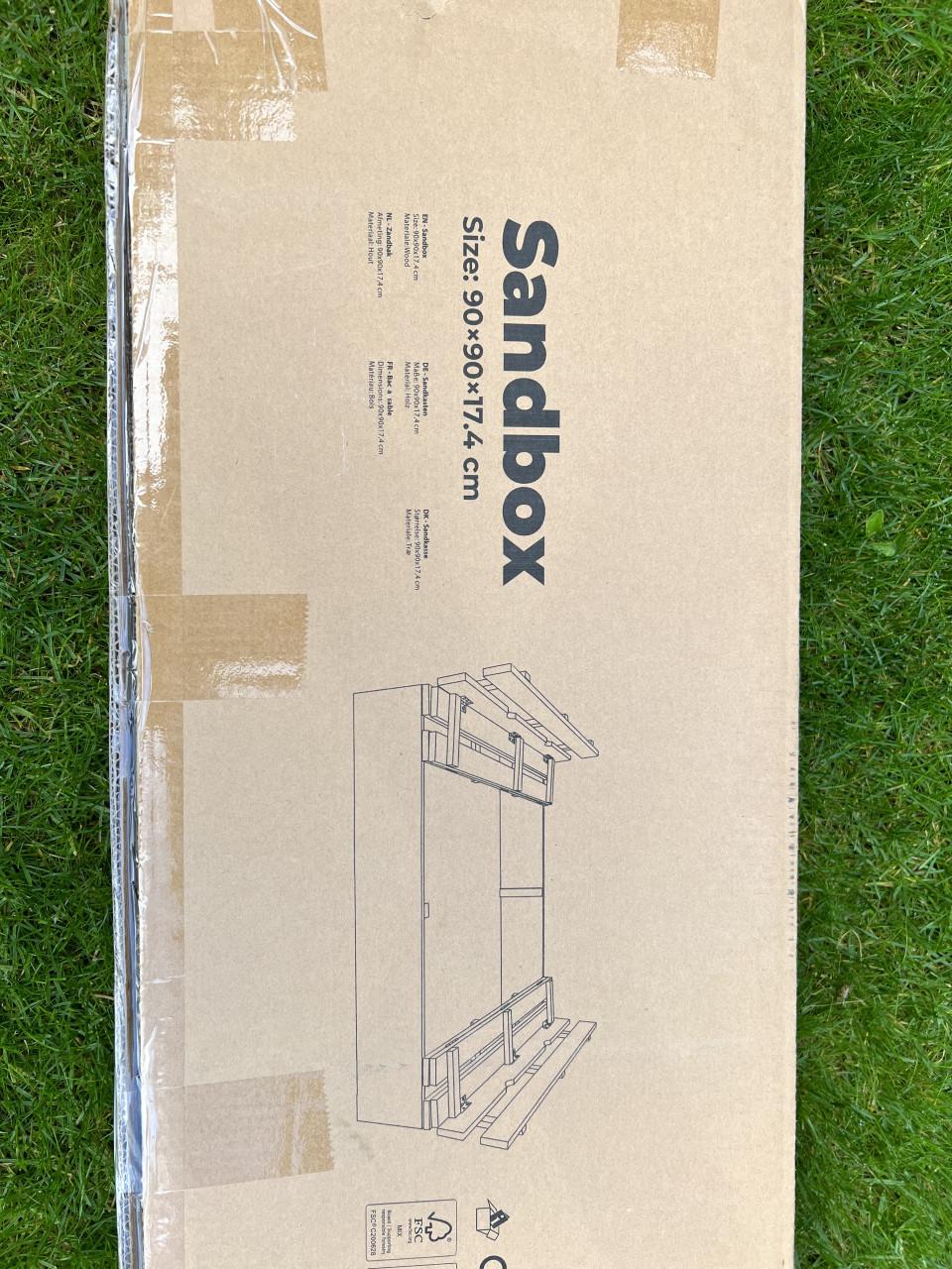 Zandbak nieuw in verpakking