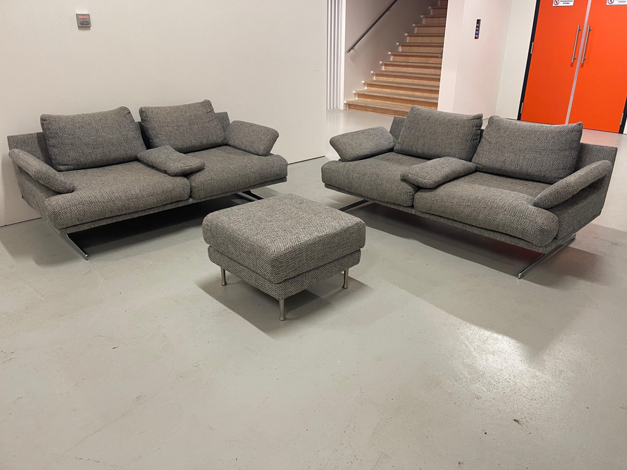 GRATIS LEVERING HEEL NL Montel Grijs Stoffen Bankstel