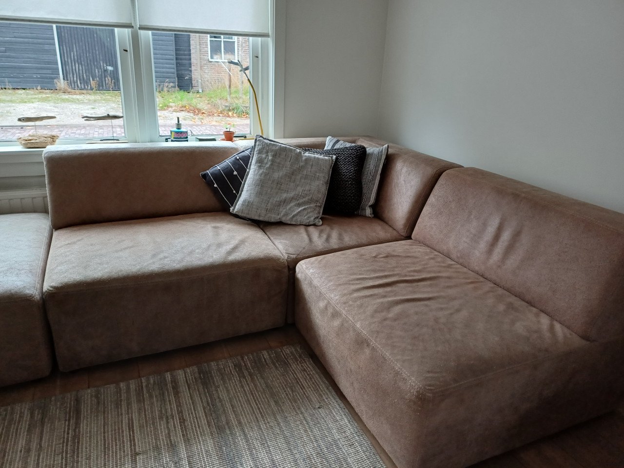 Mooie modulaire leren bank
