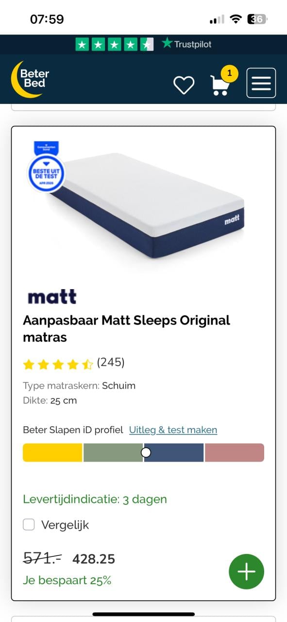 Matt Sleeps matras