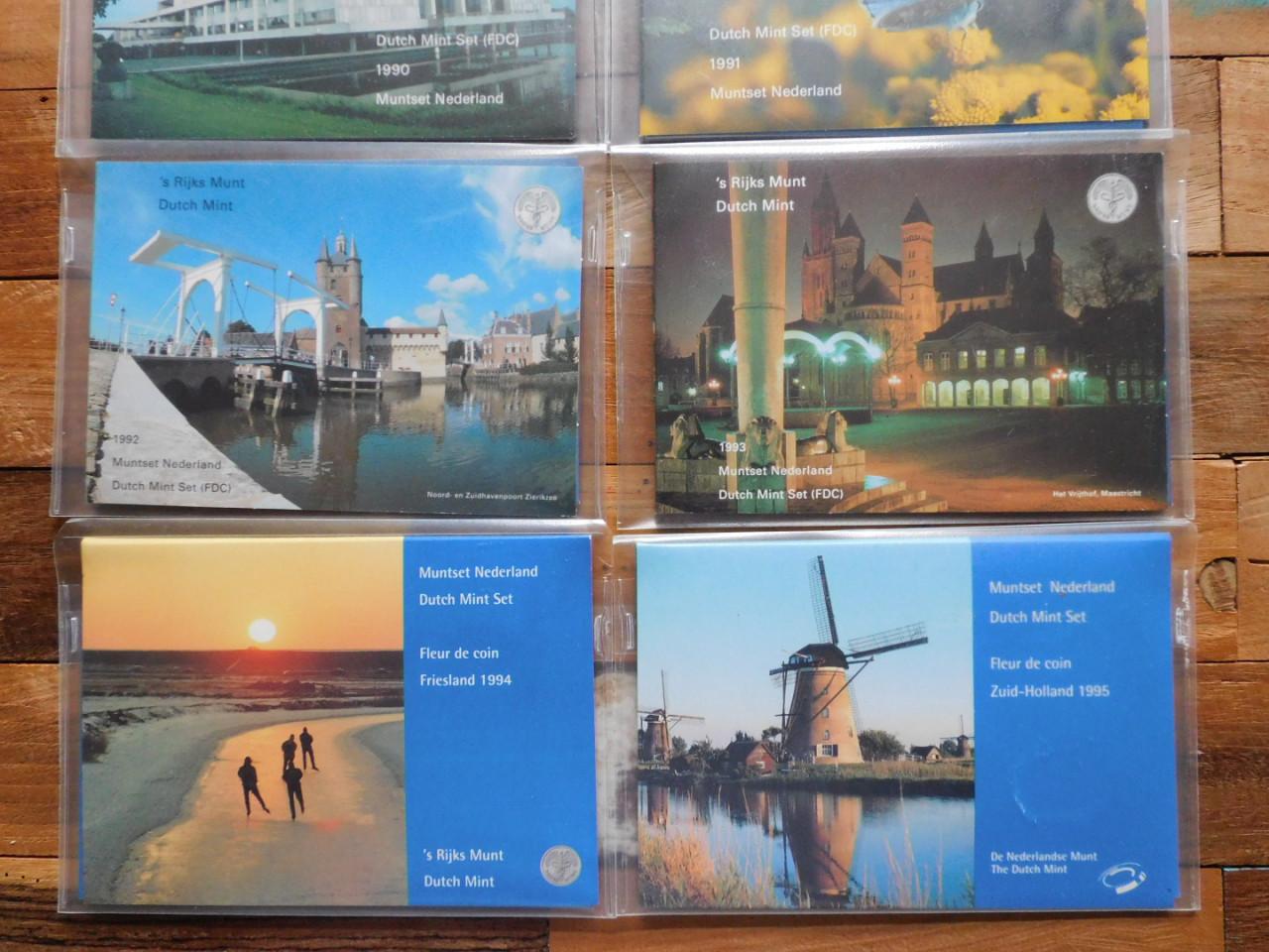 8 muntsetjes Nederland 1988 t/m 1995