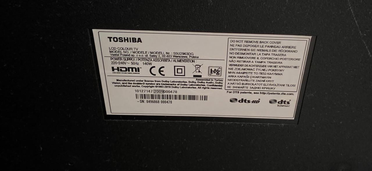 Toshiba 55 inch 4K UHD TV + Chromecast 4K