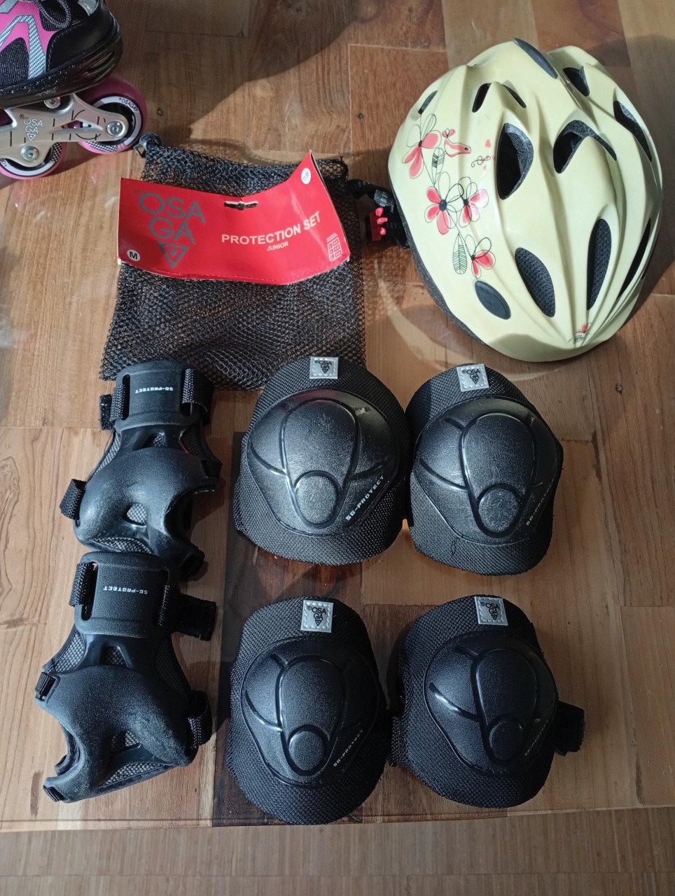 Skeelers Osaga mt 31-34 inclusief beschermers