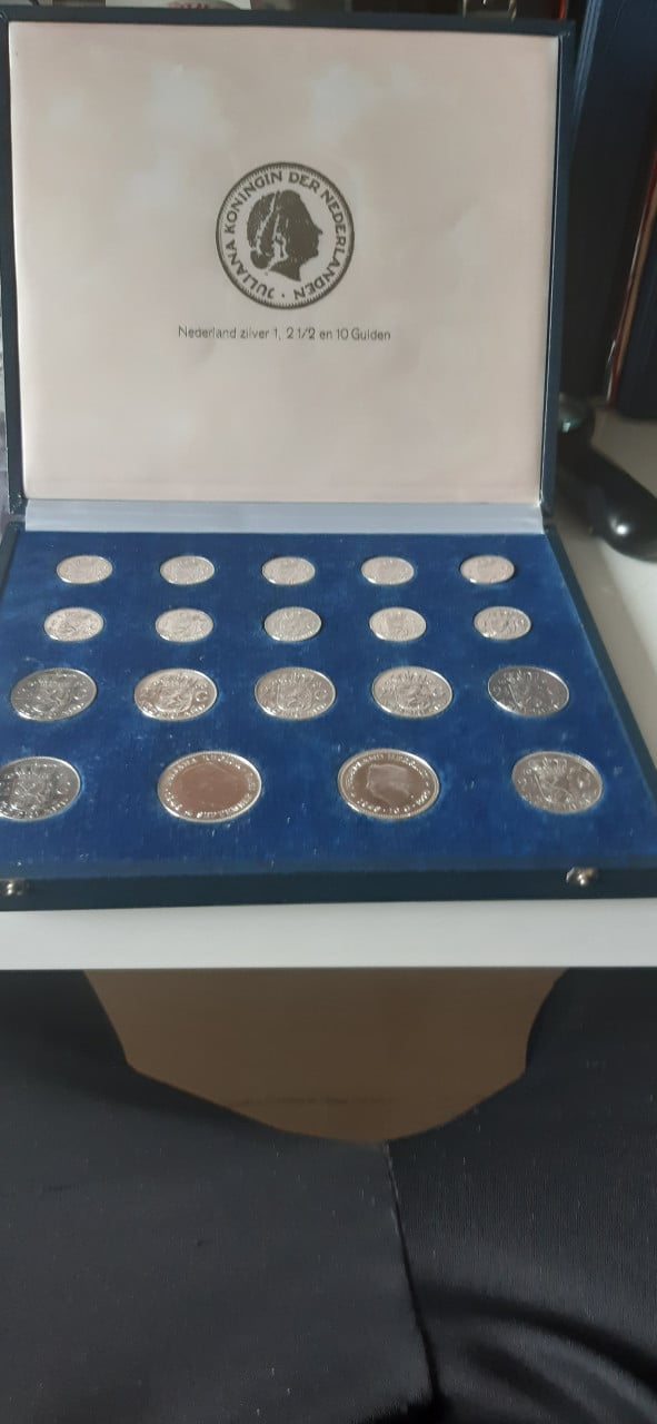 Juliana munten cassette zilver