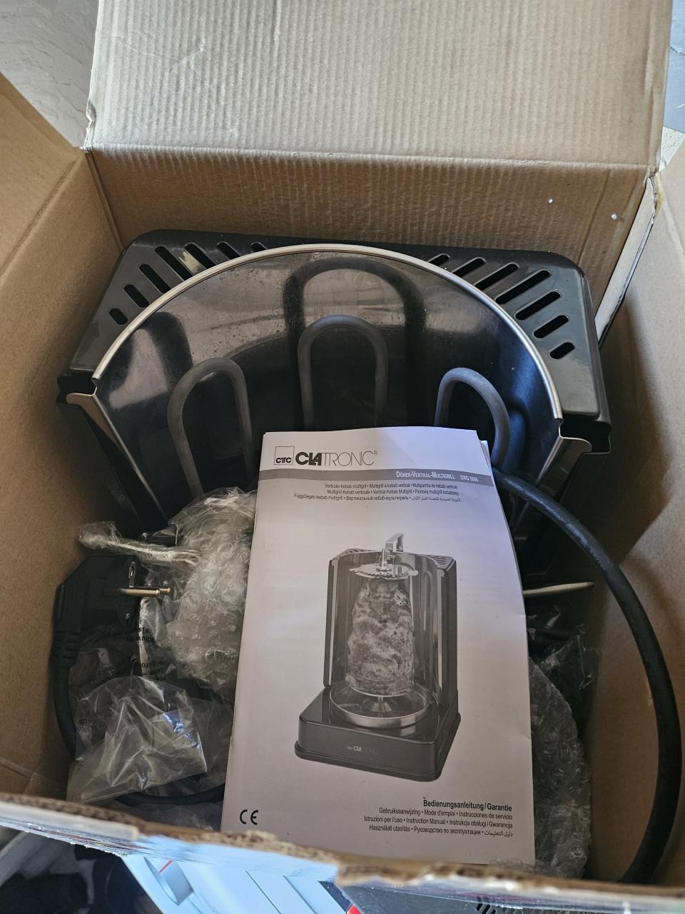 Werkende Clatronic DVG 3686 Doner Grill - Nieuwstaat!