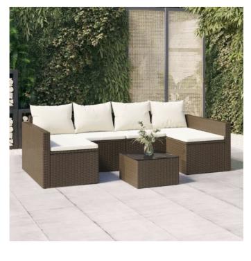 VidaXL 2-delige Loungeset met kussens