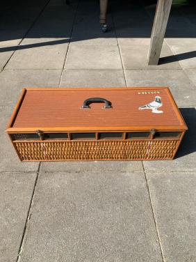 Vintage duivenmand, transort mand voor 6 duiven