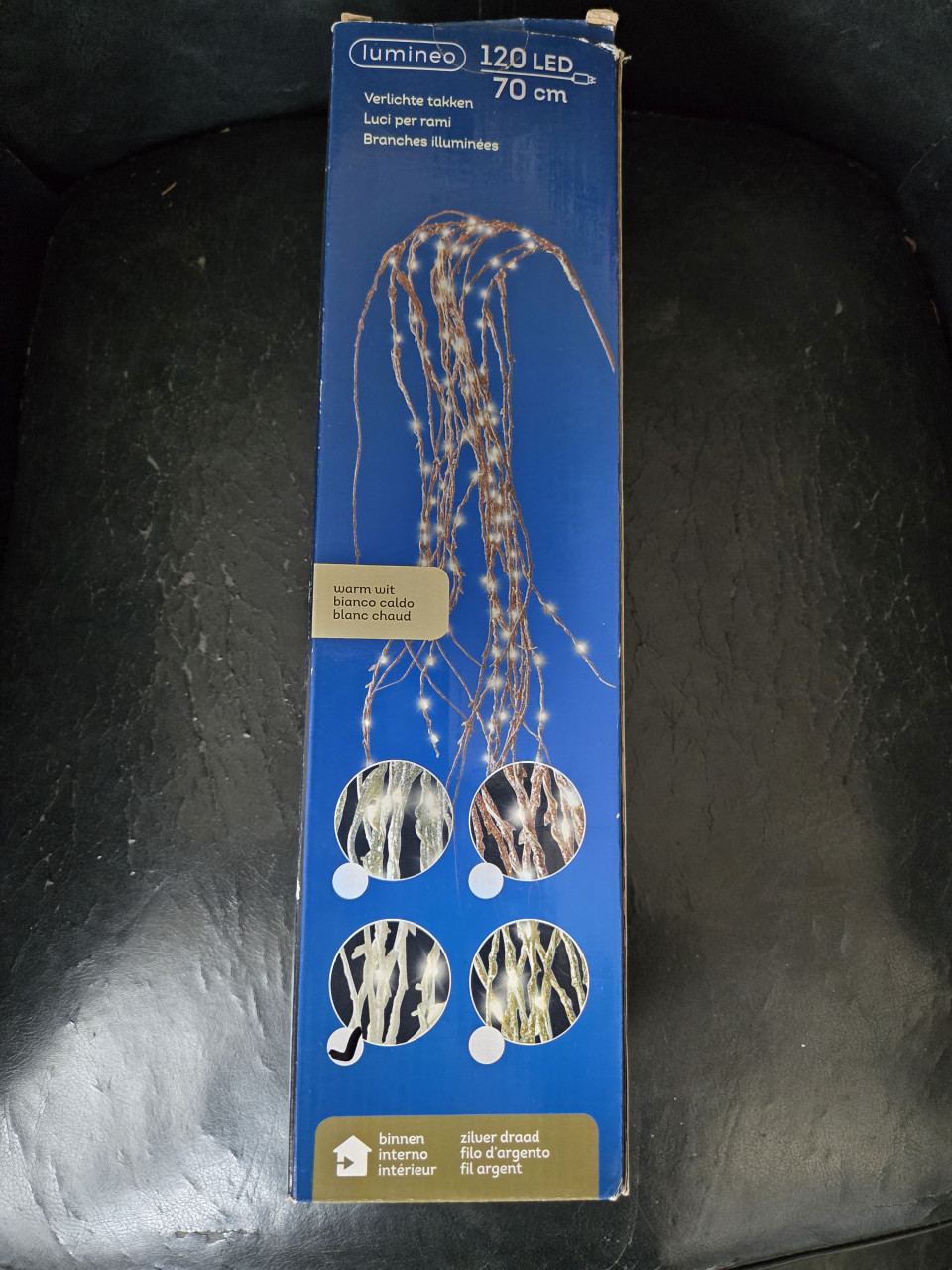 Verlichte tak 70cm 120 led Luminea. Voor binnen. Warm wit
