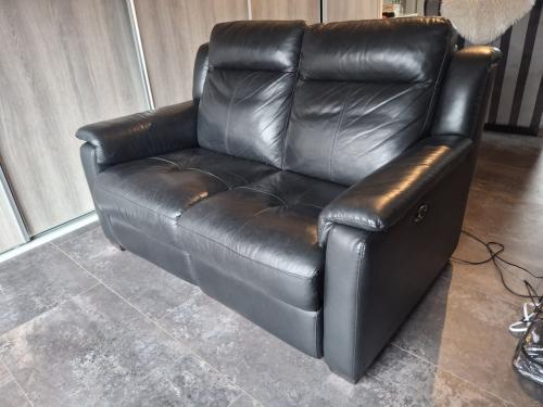 Zwarte 2 zits relaxt bank