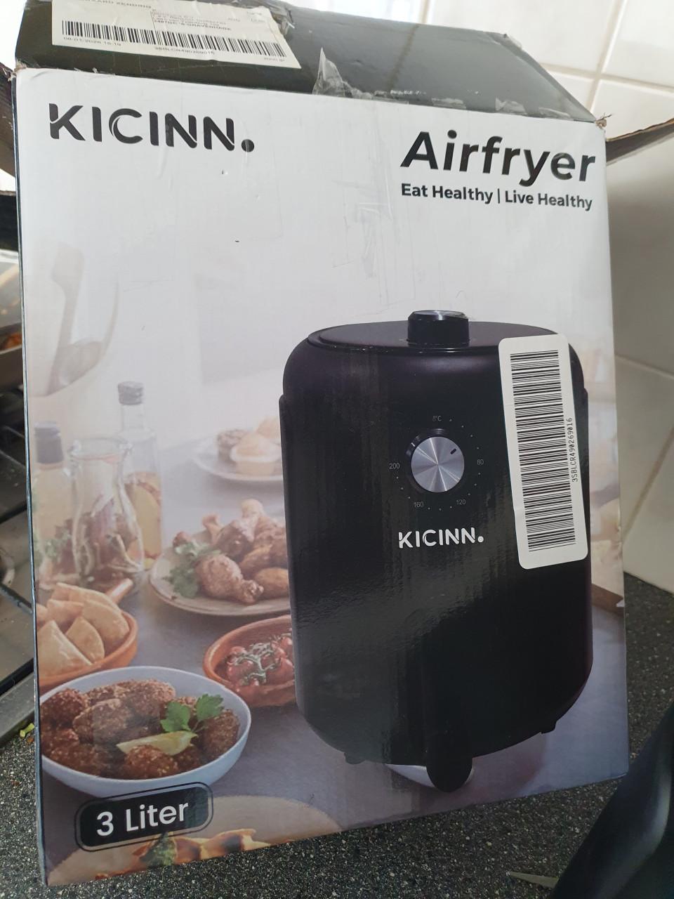 Kicinn Airfryer 3L 1000W Zwart | compact | Zo goed als nieuw
