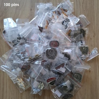 100 Metalen Motorpins  NIEUW