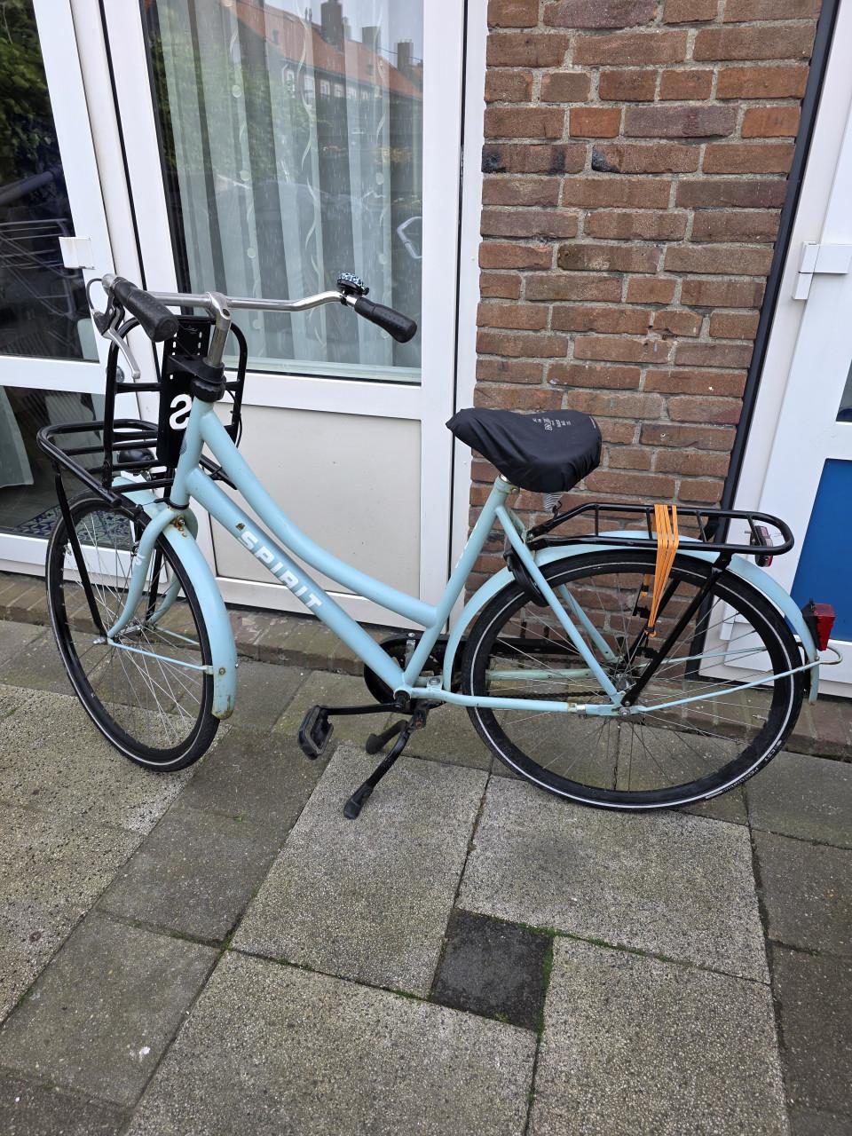 Dames fiets met voordrager-CORTINA-28 inch-Fr.maat 56cm-trap rem achter