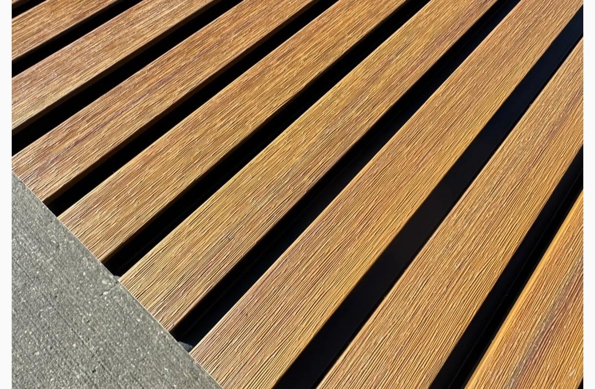 90x onderhoudsvrije WPC gevelpanelen 5G teak/jatoba 200 cm