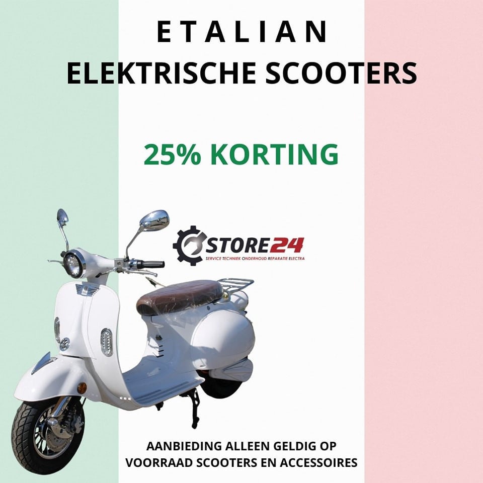Nieuwe Etalian elektrische scooter - nu met 25% korting!