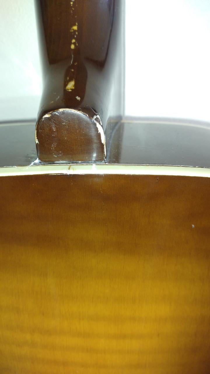Silvertone vintage archtop ca 1964 met neck reset en Kent Armstrong pickup