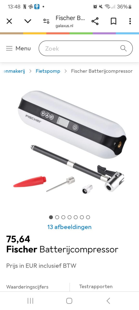 Fischer 3 in 1 compressor lamp en powerbank