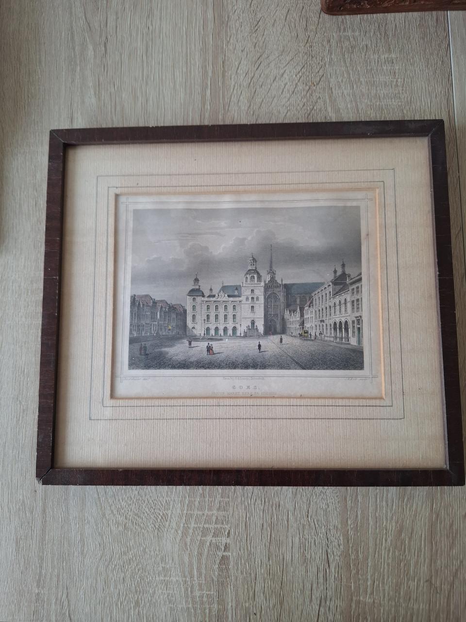 Oude foto van Goes in lijst