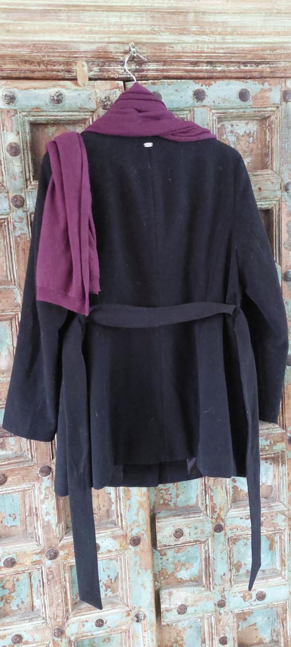 Zwarte wollige Damesjas mt M/L Jolironde by Jbc