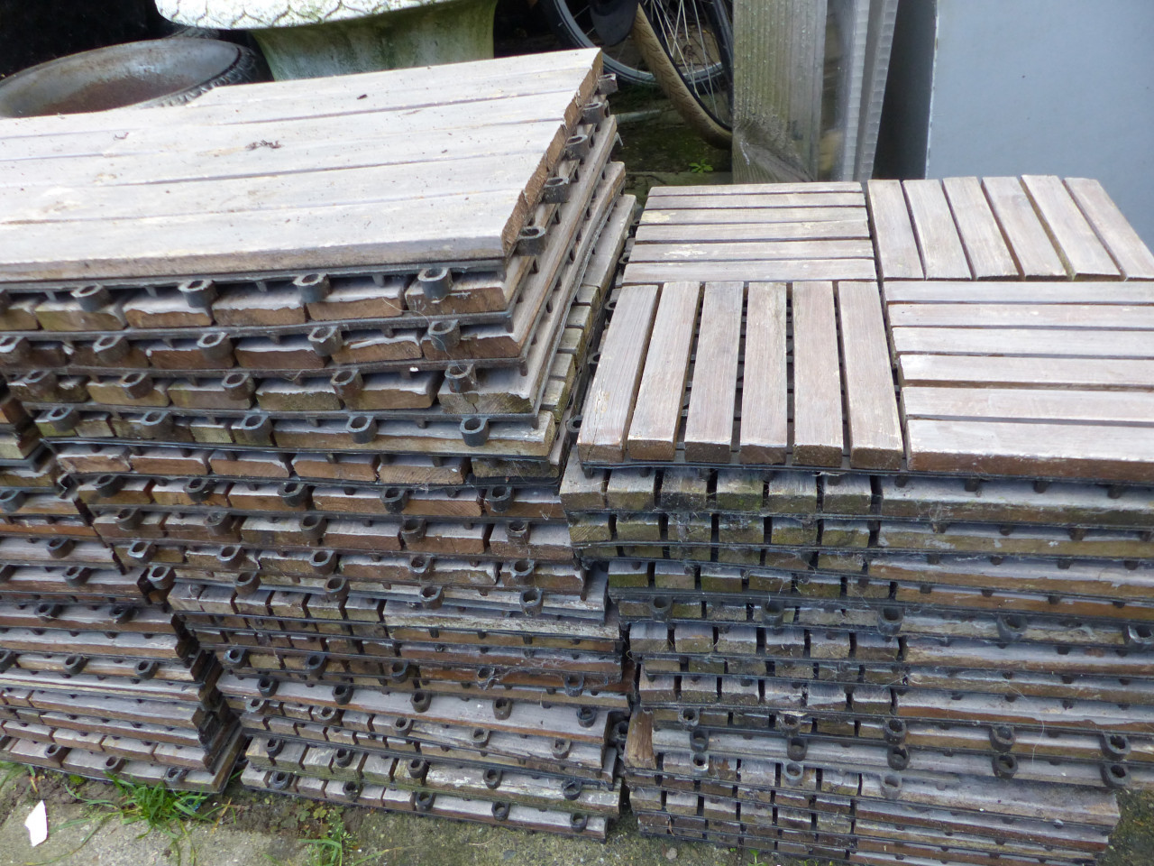 Vloertegels tuintegels hardhout 30x30 50 stuks kliksysteem balkon