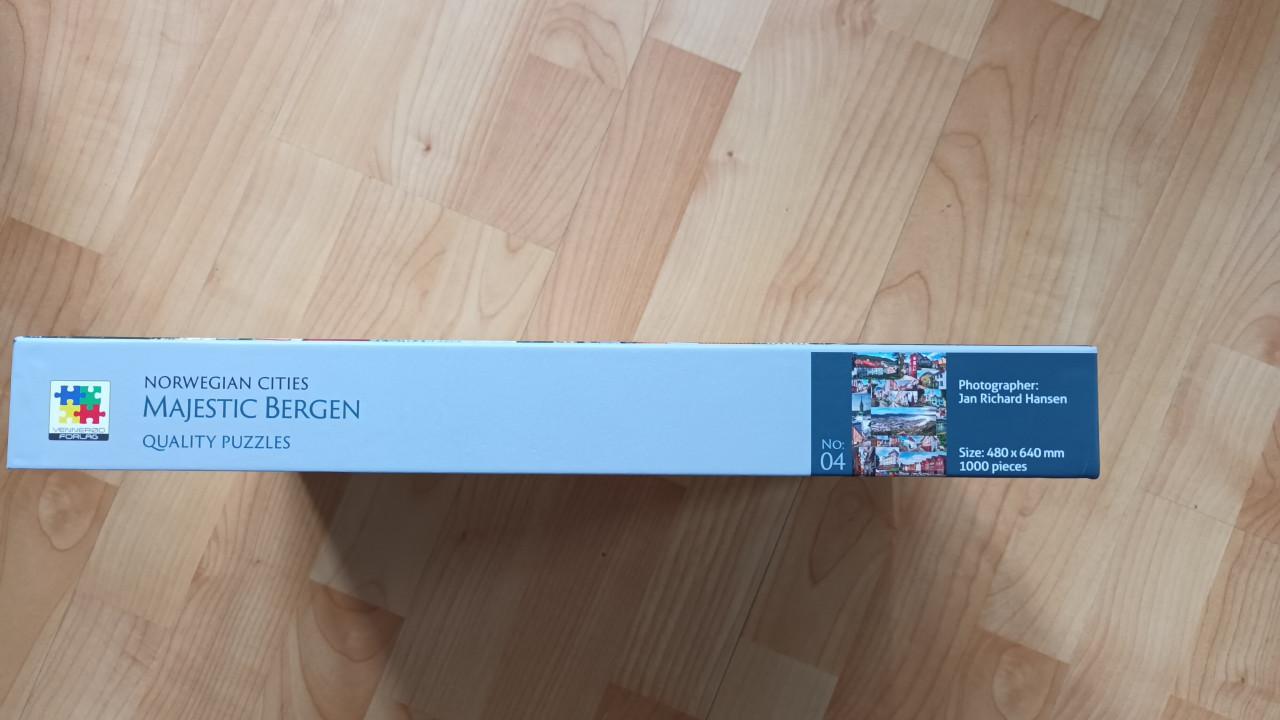 Puzzel van de plaats Bergen in Noorwegen, 1.000 stukjes