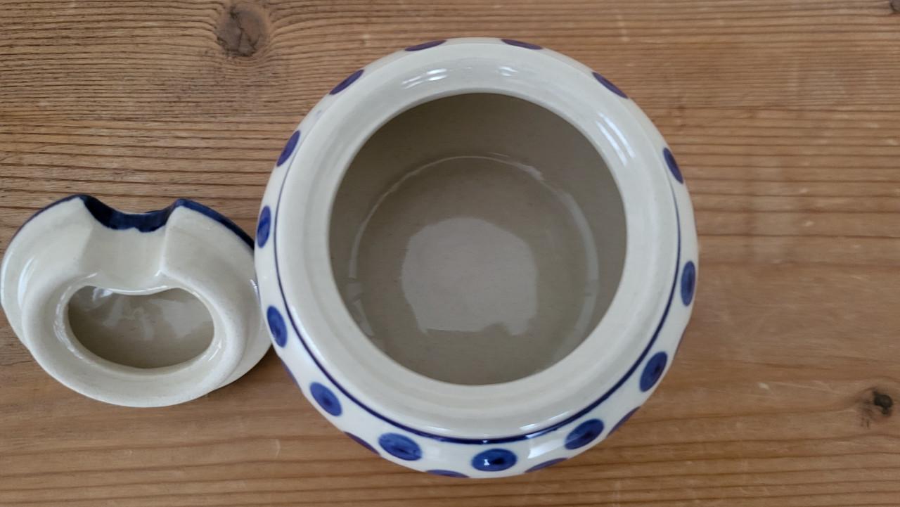 Boleslawiec / Bunzlau suikerpotje met deksel