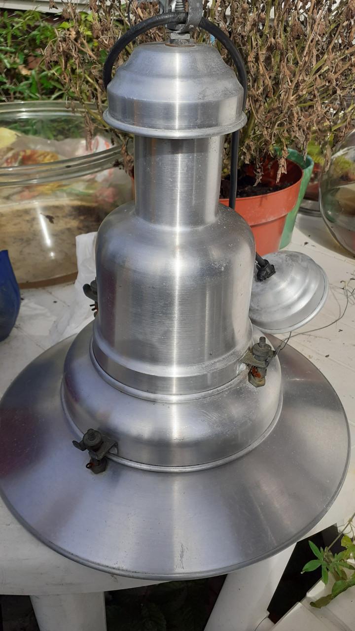 4 x LAMPEN - Industriele - Enorm Grote Vintage & Diverse Lampen
