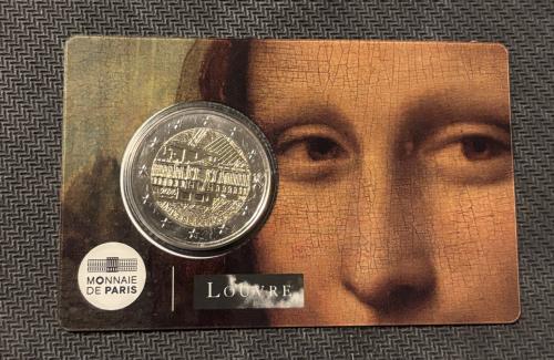 Coincard 2 euro Frankrijk Louvre 2025