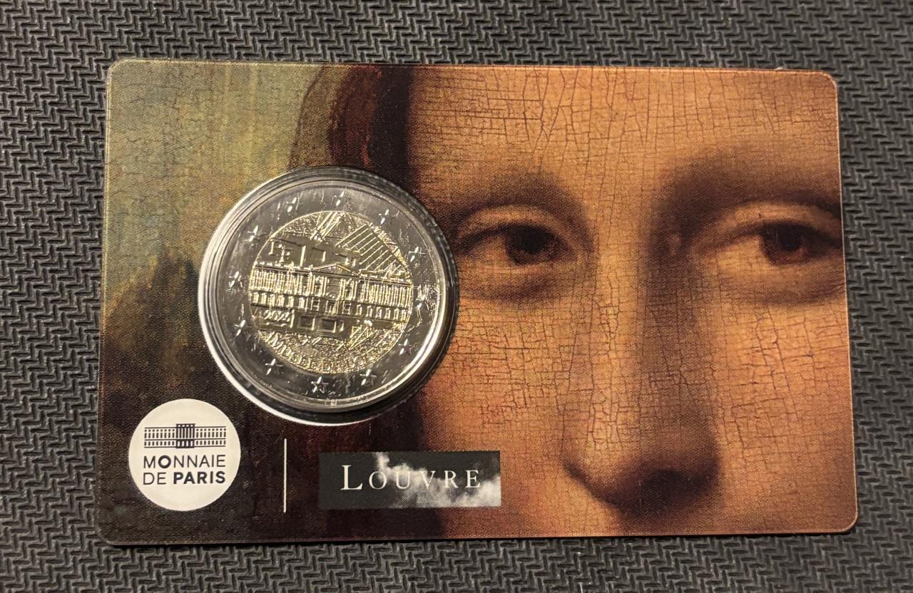 Coincard 2 euro Frankrijk Louvre 2025