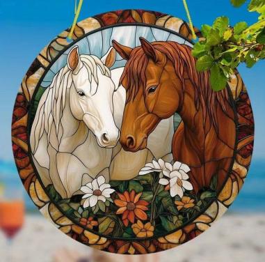 Raamhanger paard ( kleurrijk )