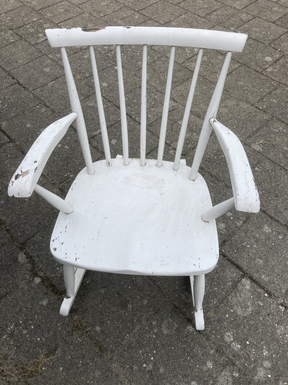 Houten schommelstoel