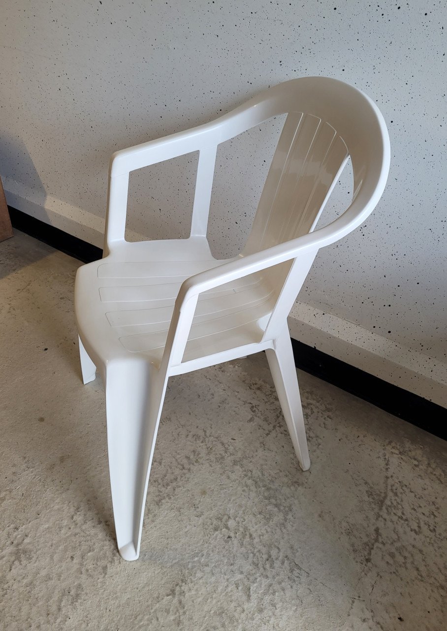 Stapelstoelen met kussens, 15 stuks